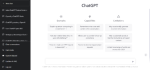 Interfaz de ChatGPT