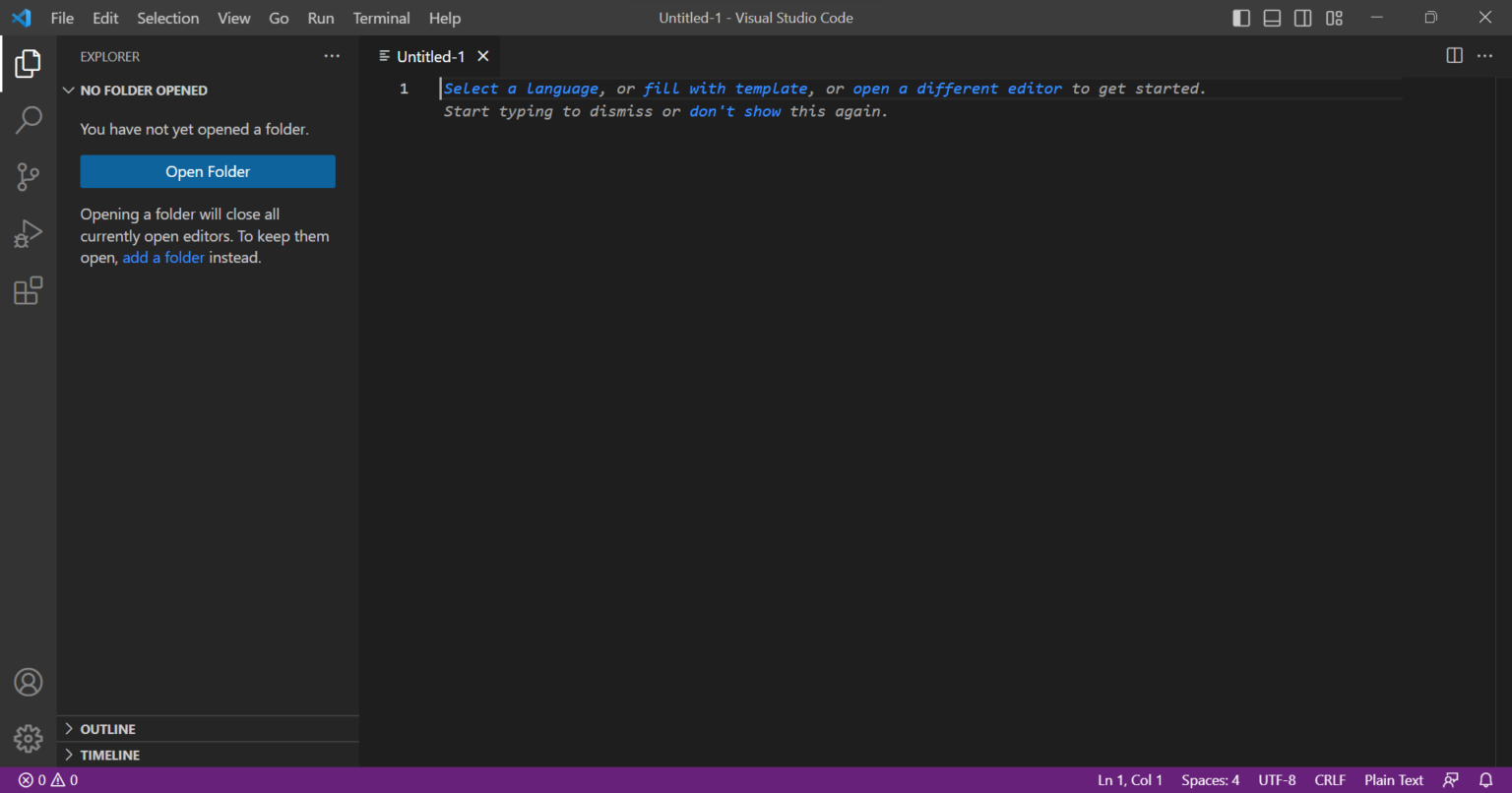 Visual Studio Code Interface