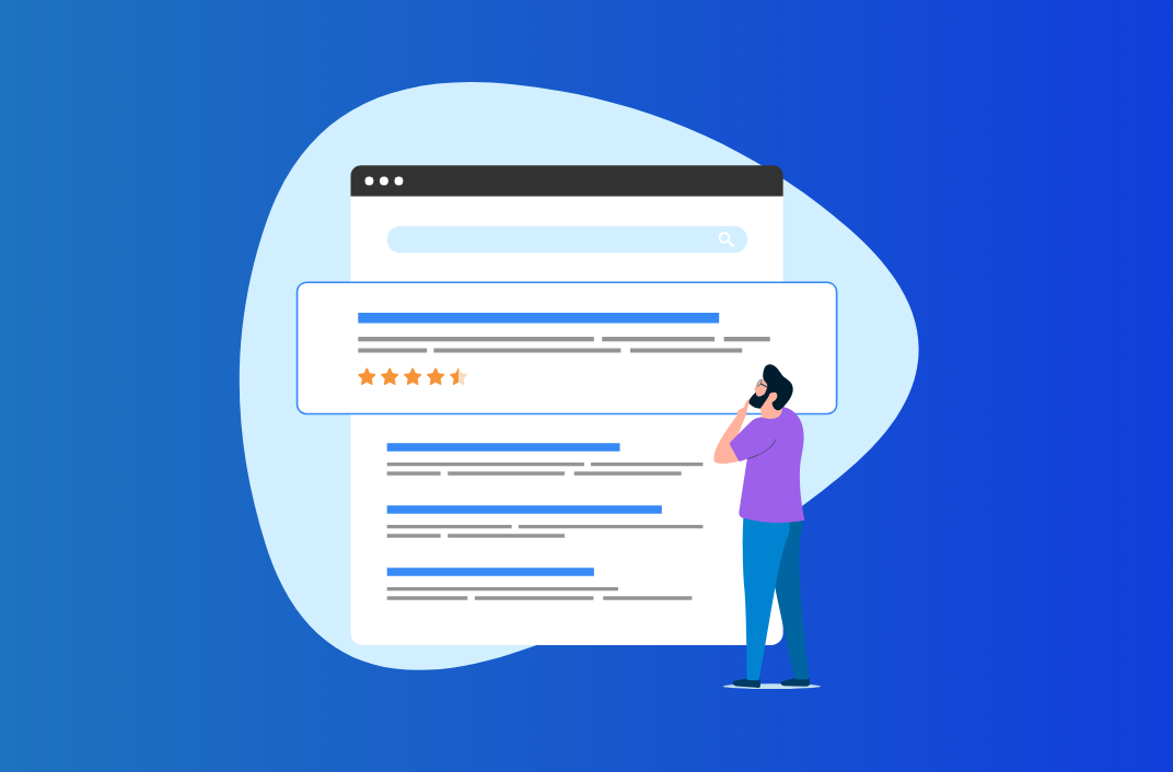 Ejemplo de Rich Snippets mostrando valoraciones y precios en resultados de búsqueda